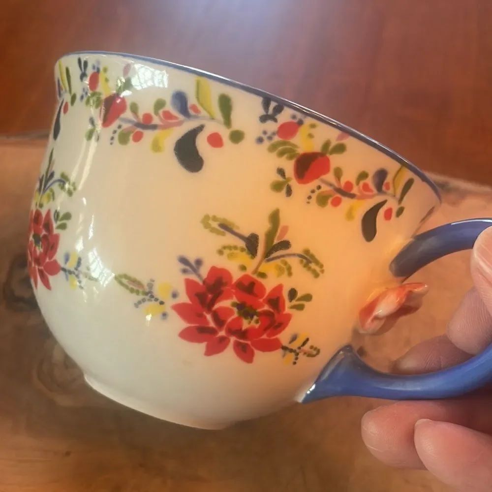 Anthropologie Floral Cadiz Mug